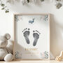 'Welcome To The World' Inkless Hand And Footprint Kit With Gold Foil Personalisation, thumbnail 1 of 5