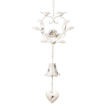 Ornate Hanging Heart Garden Wind Chime, 2 of 9