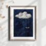 Set Of Three Clouds With Gold Elements Wall Prints, thumbnail 5 of 9