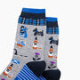 Scotland Landmarks Bamboo Socks In Light Grey, thumbnail 2 of 4