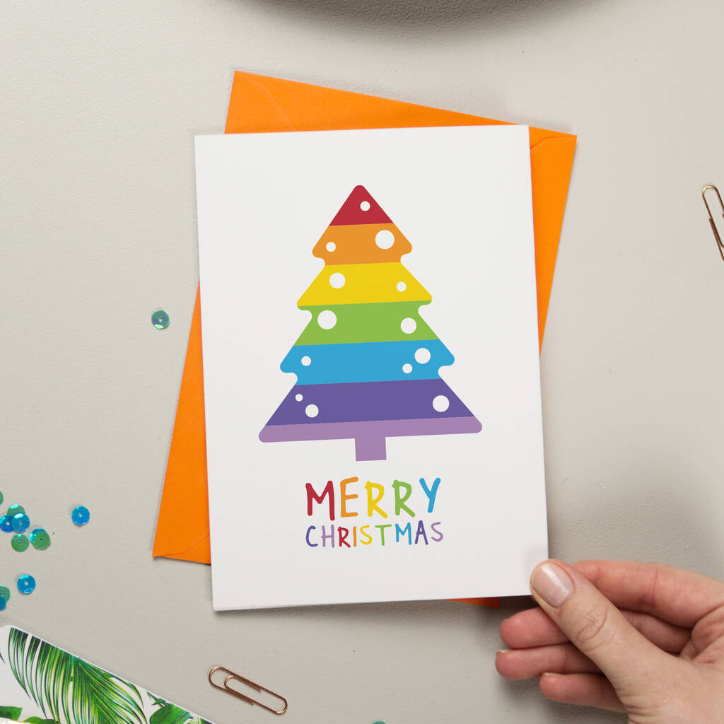 Rainbow Christmas Tree Card, 1 of 3
