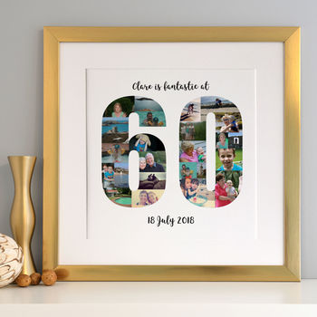 Personalised 60th Birthday Photo Collage, 4 of 8