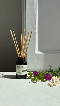 Garden Mint, Frankincense And Rose Geranium Rattan Reed Diffuser, 4 of 7