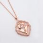 Rose Quartz 18k Rose Gold Plated Statement Necklace, thumbnail 1 of 3