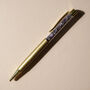 Gold Amethyst Crystal Ball Point Pen, thumbnail 1 of 6