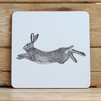 Nocturnal Coasters Choice Of Badger, Hedgehog And Hare, 5 of 5
