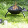 Camping Firepit With Grill, Folding Legs And Bag, thumbnail 2 of 5