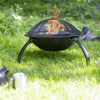Camping Firepit With Grill, Folding Legs And Bag, 2 of 5