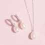 Pearl Hoop Drop Earrings With Removable Pearls In Sterling Silver And Gold, thumbnail 2 of 12