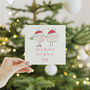 First Christmas As A Married Couple Fun Xmas Card, thumbnail 1 of 4