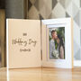Personalised Wedding Day Gift White Folding Photo Frame, thumbnail 3 of 5