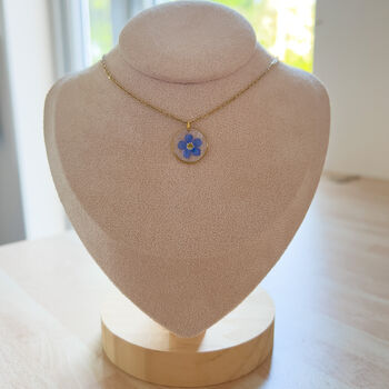 Gold Forget Me Not Necklace, 4 of 6