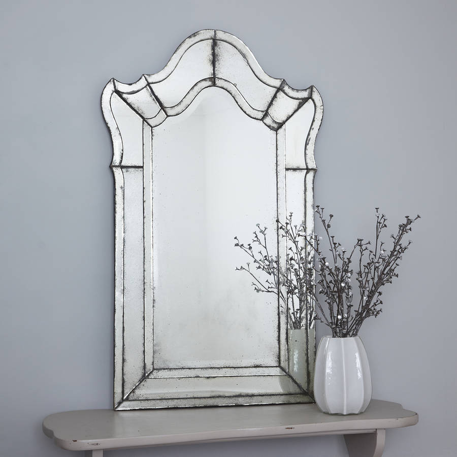 vintage venetian glass wall mirror by primrose & plum ...