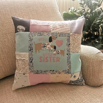 My 1st Year, Memory Pillow Keepsake, Double Sided Baby Clothes Cushion, 4 of 12
