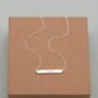 Personalised Silver Bar Initial Name Necklace Crystal, thumbnail 8 of 9