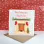 Christmas Fireplace Greetings Card, thumbnail 2 of 6