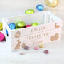 Easter Bunny Personalised White Wooden Crate, thumbnail 1 of 7