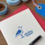 'Chippy Tea Seagull' Letterpress Card, thumbnail 1 of 3