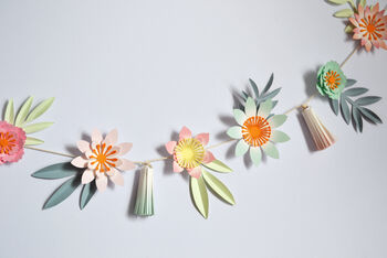 Diy Paper Flower Garland Craft Kit, 4 of 6