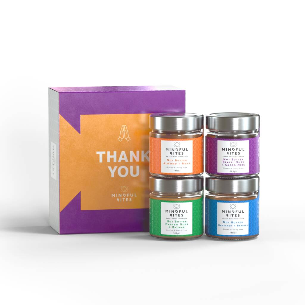 nut butter gift box 'thank you' by mindful bites