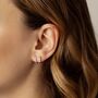 Double Hoop Illusion Earrings, thumbnail 3 of 3