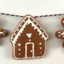 Handmade Gingerbread House Christmas Felt Garland, thumbnail 4 of 5