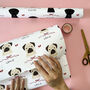 Personalised Christmas Bow And Dog Wrapping Paper, thumbnail 2 of 10