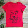 Christmas Dinner Bear Organic Women's T Shirt, thumbnail 1 of 5