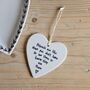 'Friends Are Like Stars…' Porcelain Hanging Heart, thumbnail 1 of 2