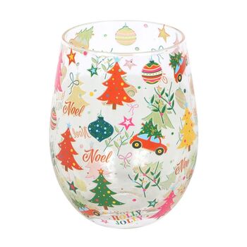Nostalgic Christmas Print Stemless Glass, 2 of 2