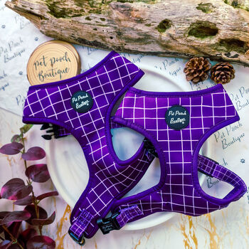 Royal Purple Patch Puppy Dog Harness With Optional Set, 3 of 10
