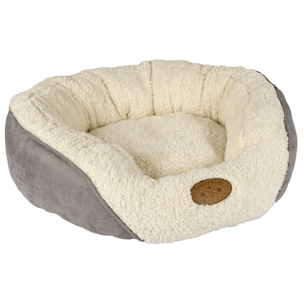 Luxury Grey Fleecy Cosy Dog Bed By Dibor | notonthehighstreet.com