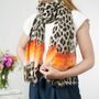 Poncho And Leopard Print Scarf Set, thumbnail 3 of 6