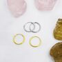 Sterilng Silver Extra Skinny Infinity Hoops, thumbnail 5 of 12