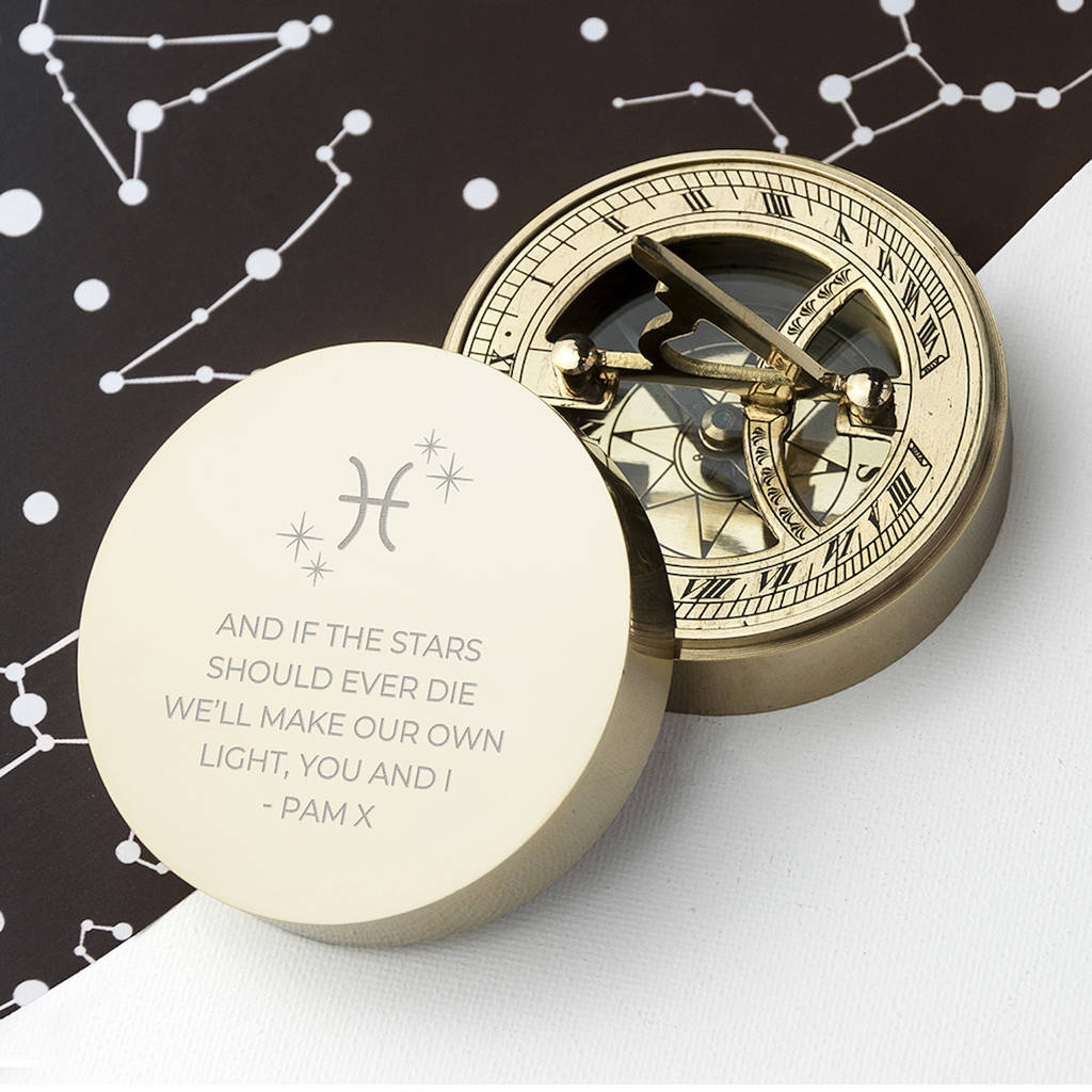 Personalised Zodiac Sundial And Compass, 1 of 5