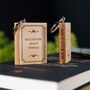 Personalised Graduation And Good Luck Gift Wooden Book Keyring, thumbnail 11 of 12