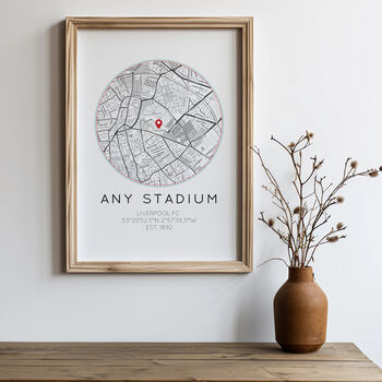 Any Football Stadium Custom Map Print, Football Team Poster, 3 of 5