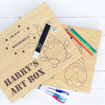Personalised Child's Wooden Art Box, 2 of 11