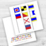 Signal Flags I Or We Love Dad Birthday Card, thumbnail 2 of 4