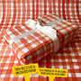 Gingham Recycled Wrapping Paper And Plantable Tag Set, thumbnail 2 of 8