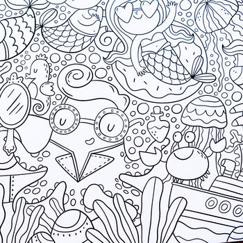 Mermaid Colour In Poster Giant Children's Activity, 6 of 6