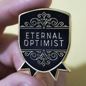 Eternal Optimist Enamel Pin Badge, 2 of 2
