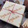 Retro Christmas Personalised Name Wrapping Paper Set, thumbnail 3 of 10
