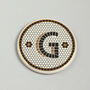 G Decor Pub Black Gold Tile Monogram Alphabet Coasters, thumbnail 8 of 10