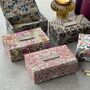 Personalised Refillable Liberty Fabric Matchbox With Leather Detail, thumbnail 1 of 10
