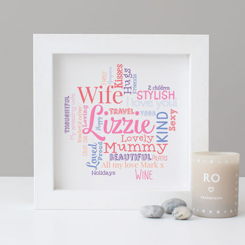 Personalised Wife Word Art Gift, 3 of 7