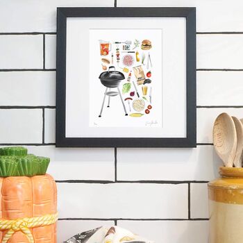 BBQ Illustrated Art Print, 2 of 3