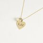 Personalised Solid 9ct Gold Heart Disc Pendant Necklace, thumbnail 6 of 10