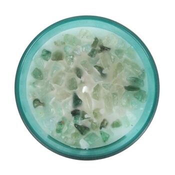 Heart Chakra Mint Crystal Chip Candle, 2 of 4