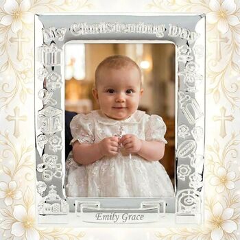 Personalised Christening Album/Frame Gift Set, 6 of 12